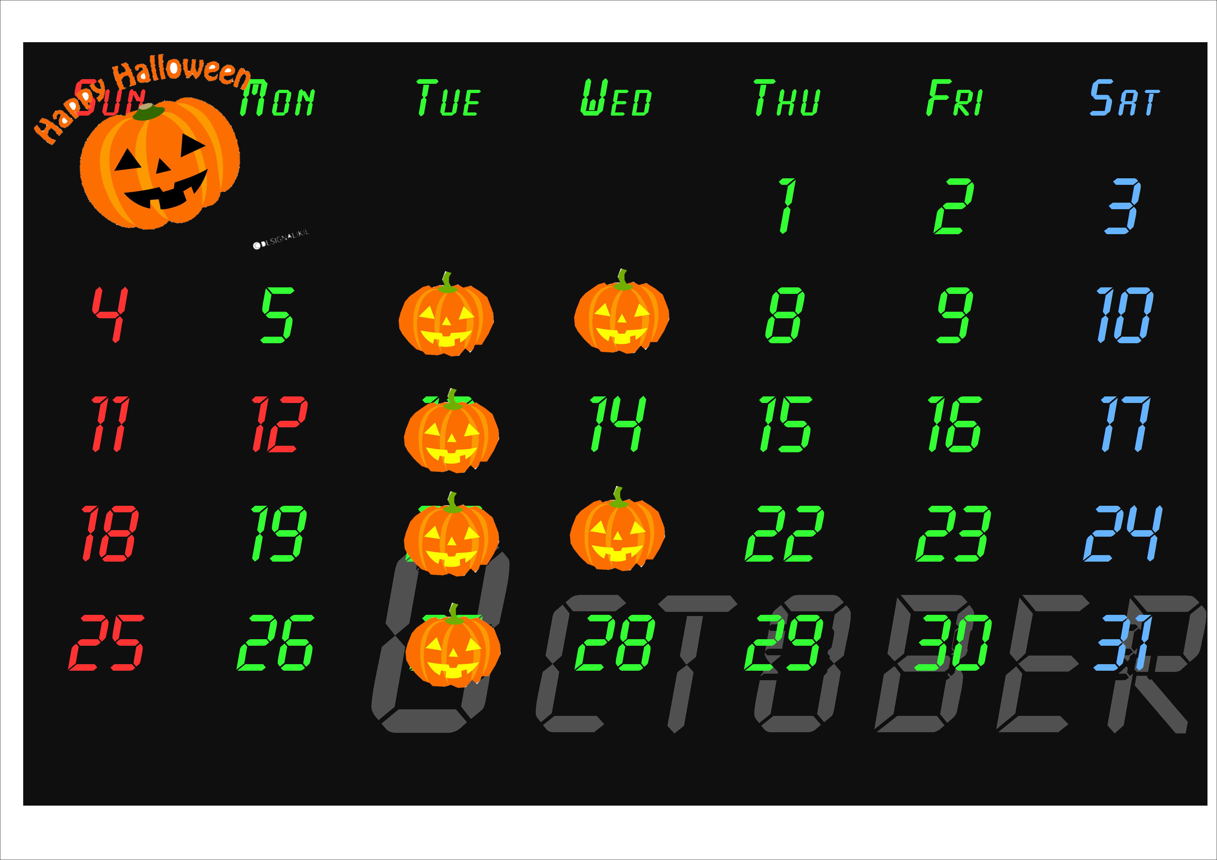 10月🎃カレンダー🎃池袋店👻